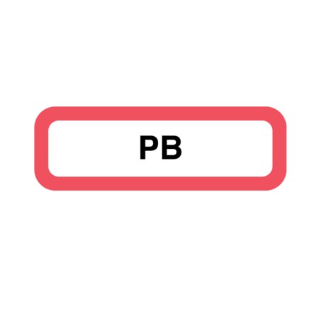 Nevs Position Labels - PB 1/2" x 1-1/2" White w/Red & Black XP-503